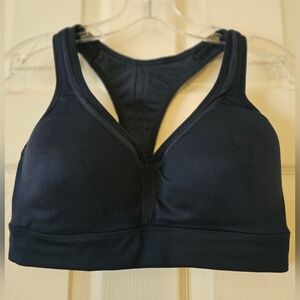 EDDIE BAUER SPORT BRA, DARK  BLUE SIZE LARGE.